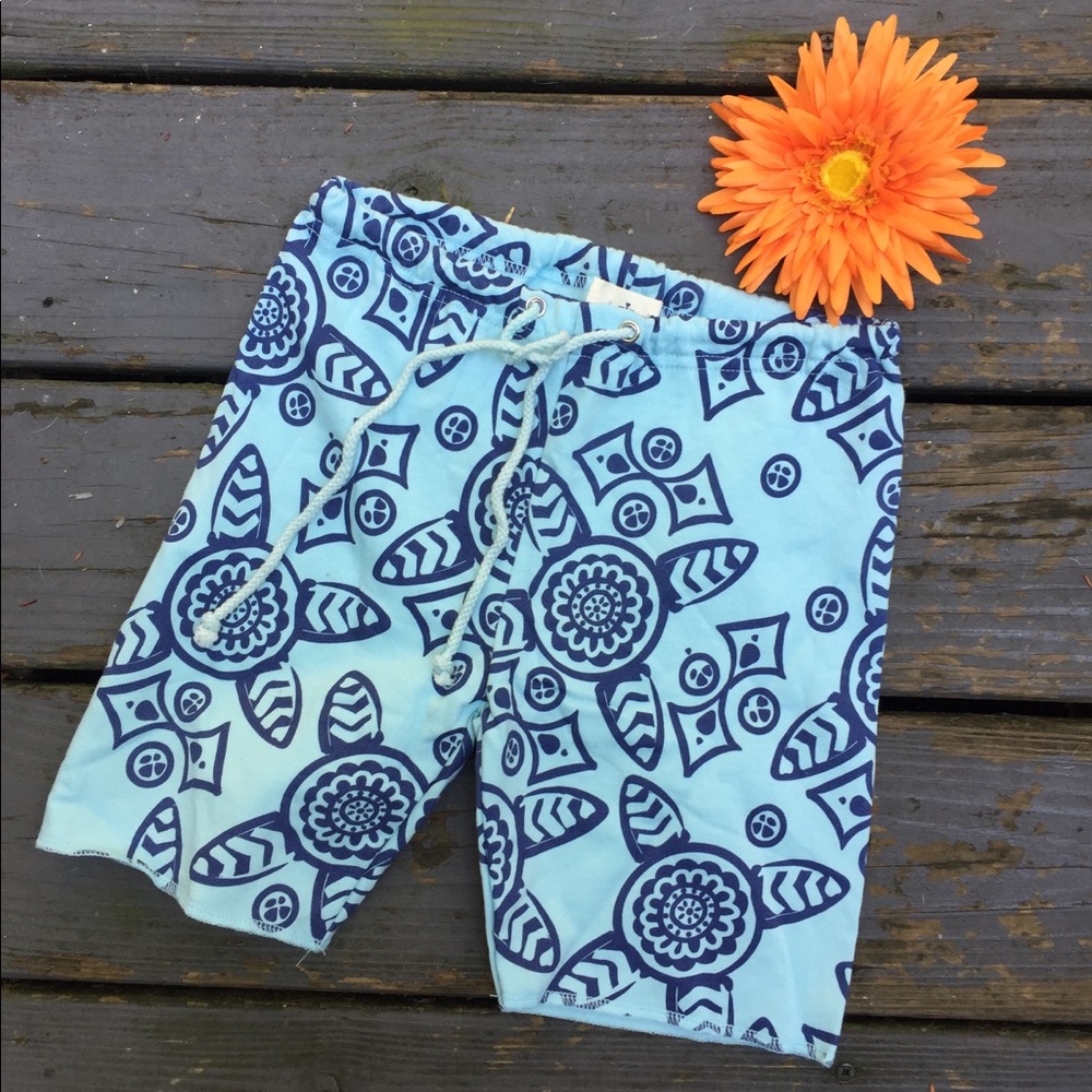 Tribal inspired drawstring waist shorts